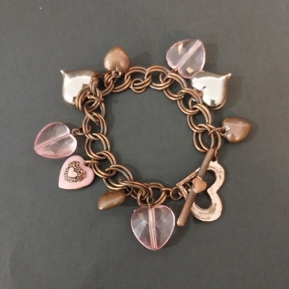 Pink Heart Charm Bracelet - Picture 2 of 4